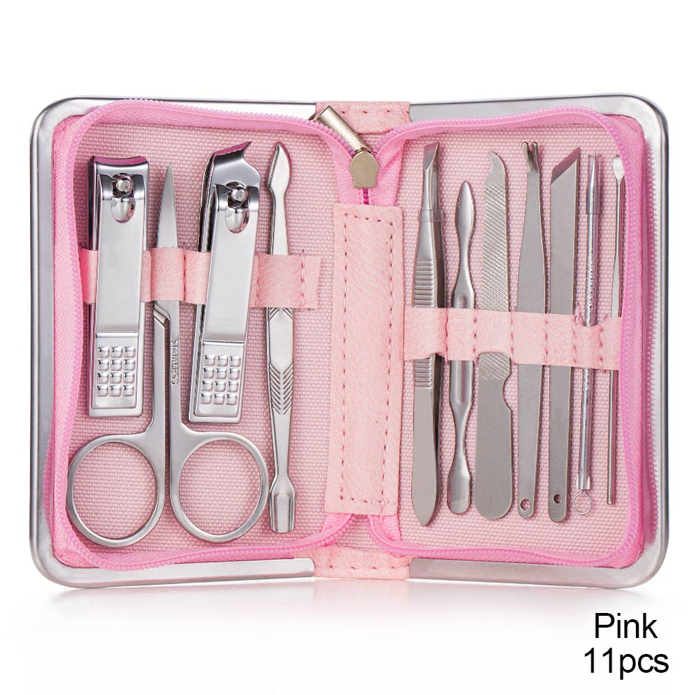 26-piece nail care kit arranged for product display