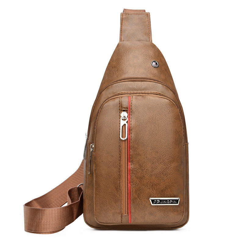 Front view of waterproof crossbody shoulder bag