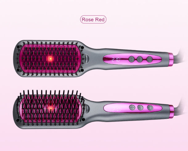 Electric hair straightening comb product front view