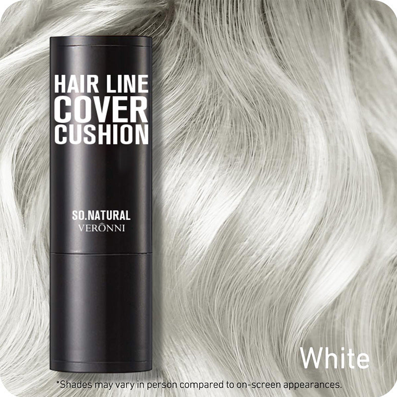 Hair line cover cushion packaging with white hair background