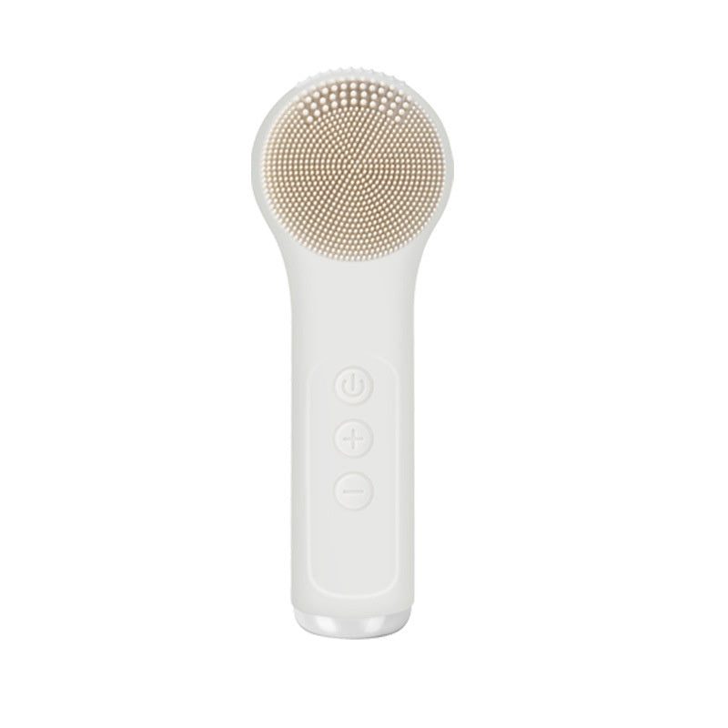 White electronic device with bristle head on a white background
