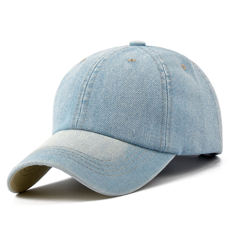 Denim canvas baseball cap