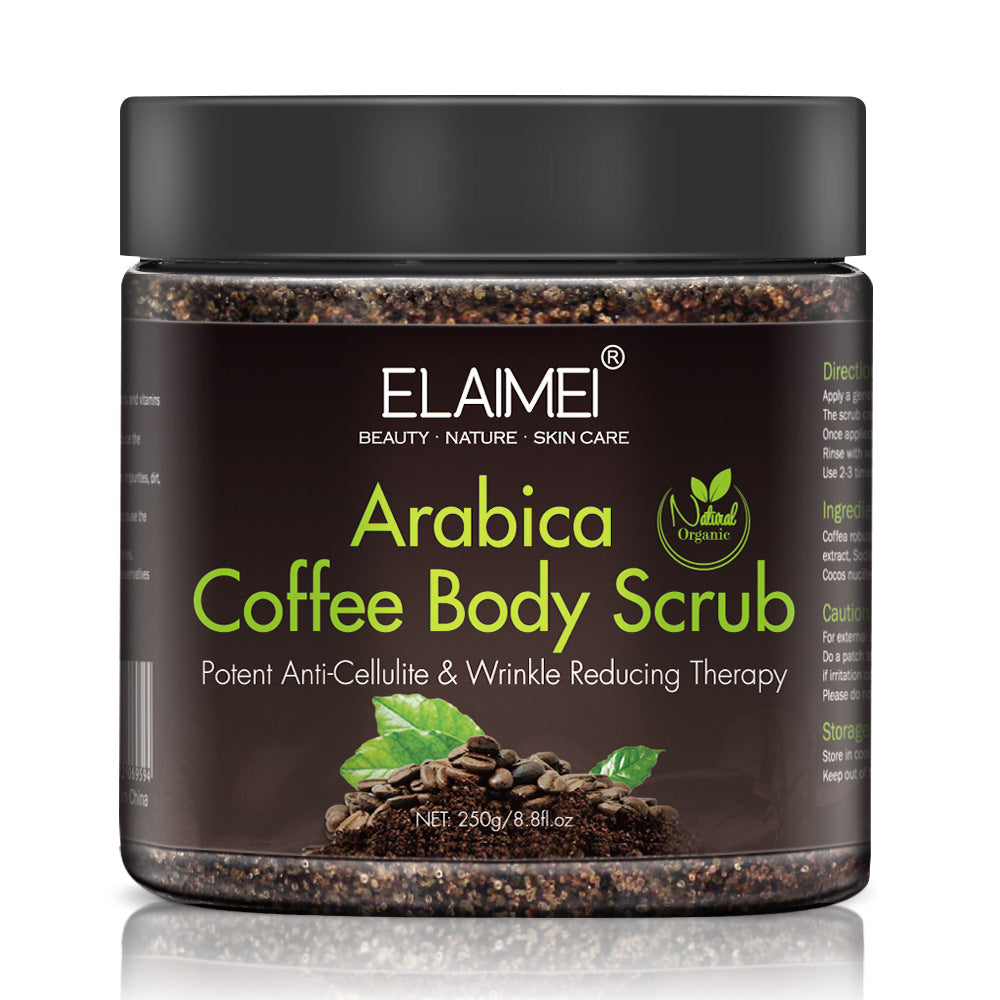 Coffee body exfoliant for a spa-inspired bathing experience