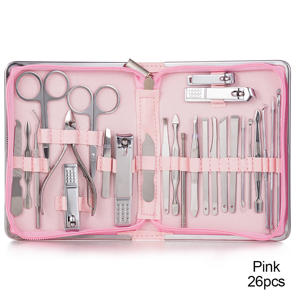 Compact manicure kit for home and travel use