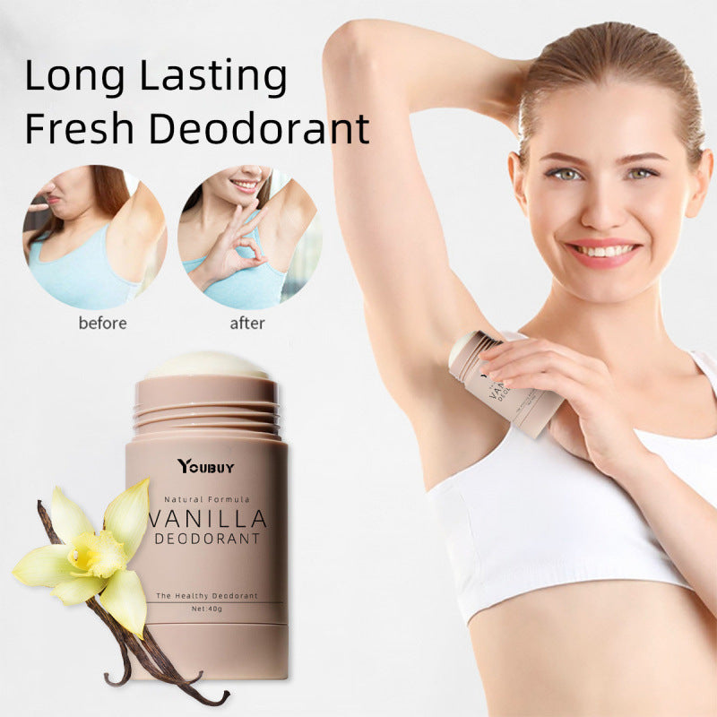 Natural deodorant stick for convenient morning grooming
