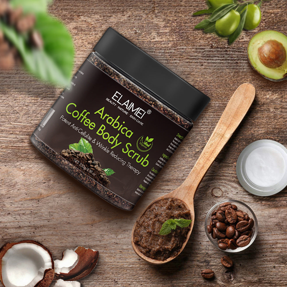 Exfoliating coffee scrub for a refreshing shower routine