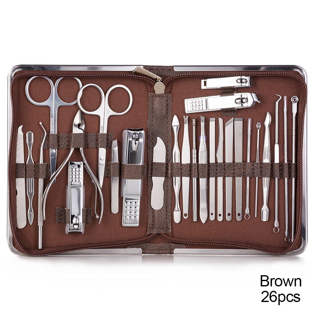 Grooming kit featuring a collection of manicure accessories