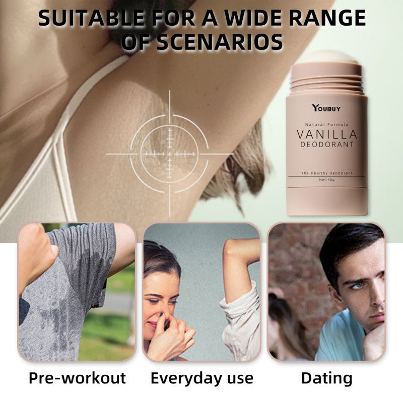 Natural deodorant stick product for daily underarm care