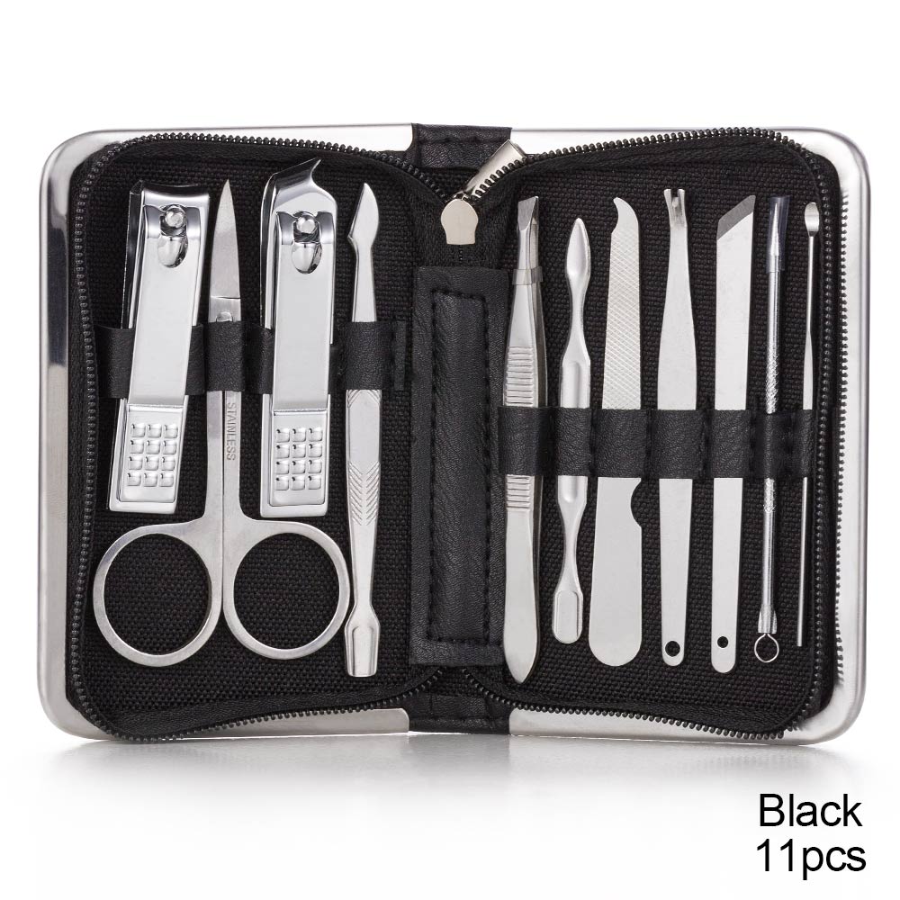 Personal grooming kit showing its included nail care tools