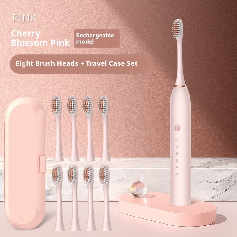 Sonic toothbrush product packaging viewed from the front
