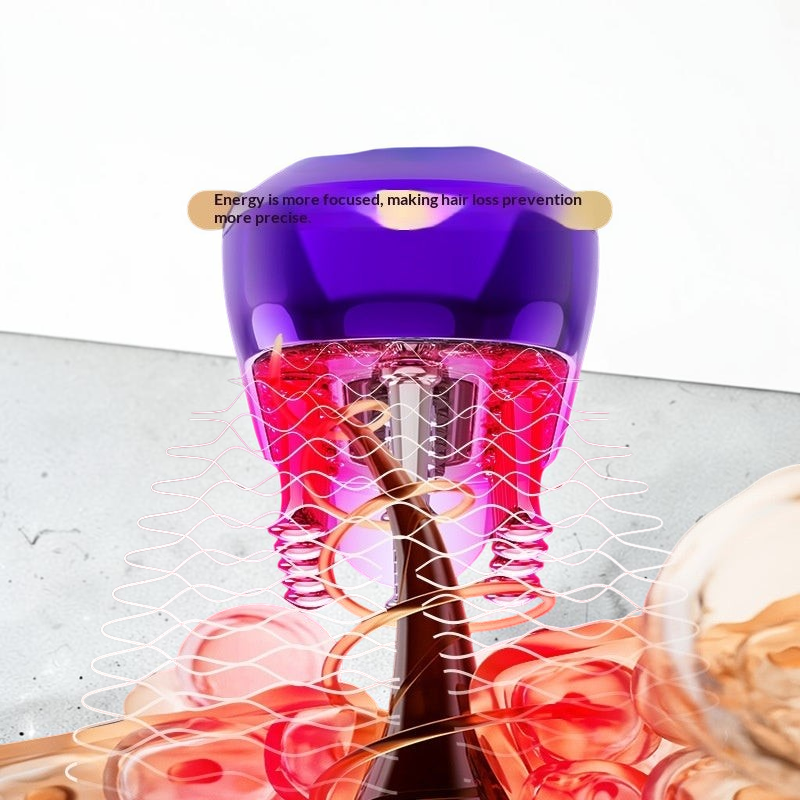 TheGromify vibrating red light hair growth comb with serum delivery system for scalp stimulation and hair loss prevention