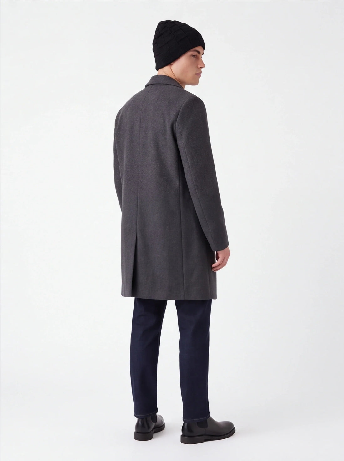 Thick Woolen Knit Beanie for Men