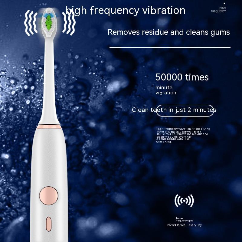 Wireless toothbrush and charging stand for bathroom use
