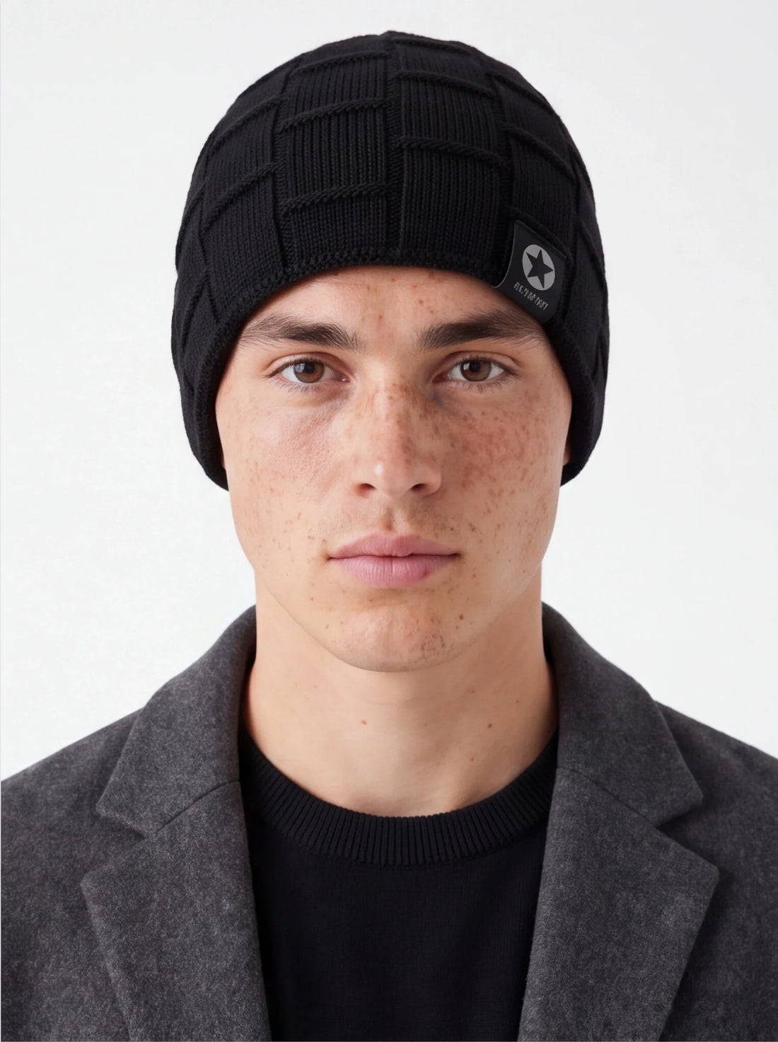 Thick Woolen Knit Beanie for Men